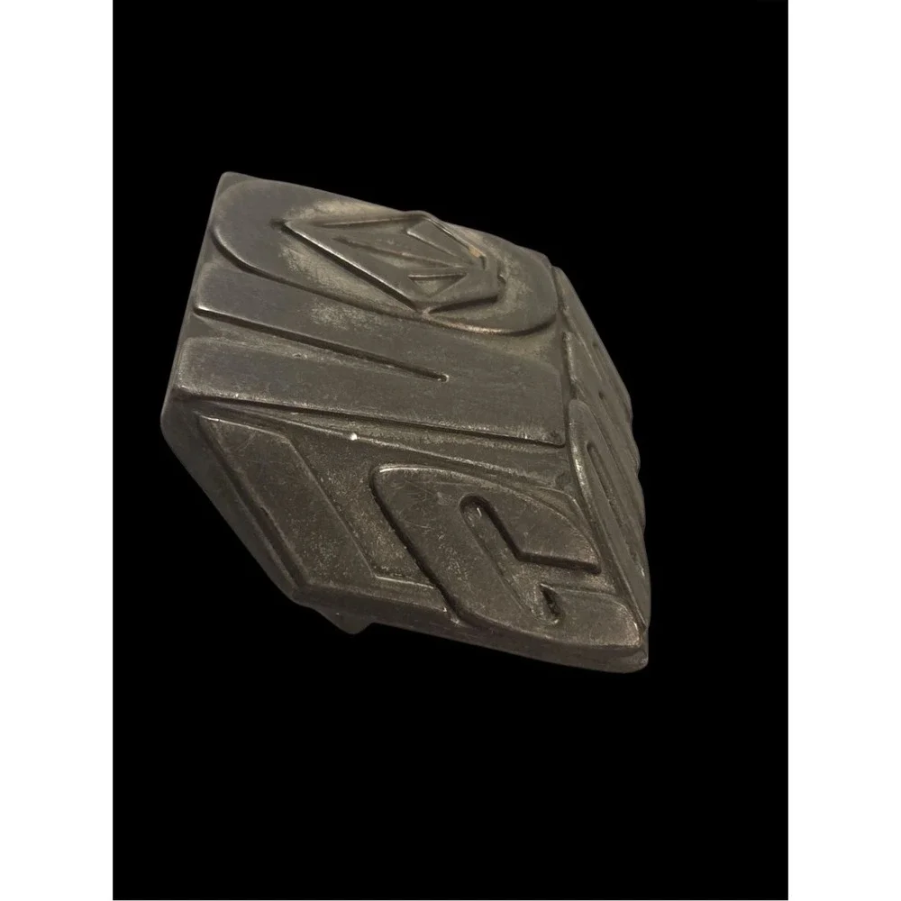 3D Volcom Cube‎ Pewter Belt Buckle Logo Skater Skate Board Distressed Fashion